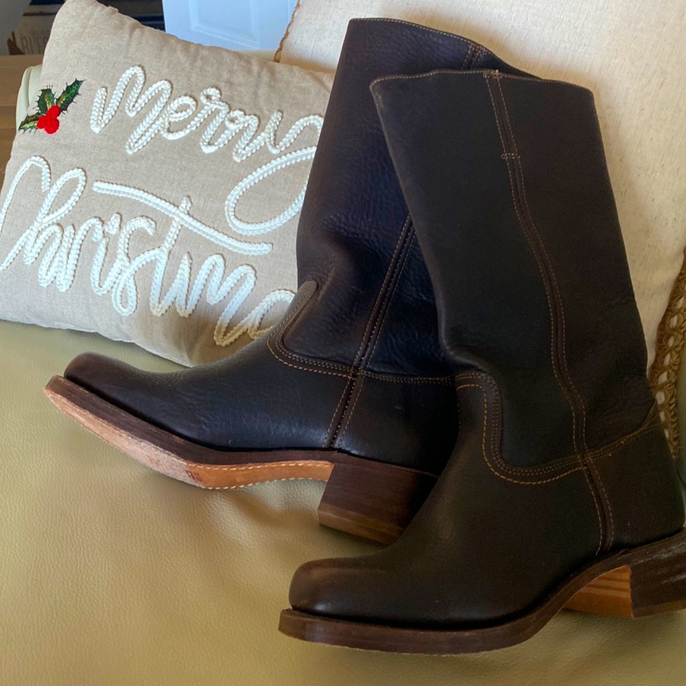 Mid calf Frye leather boots original price $300